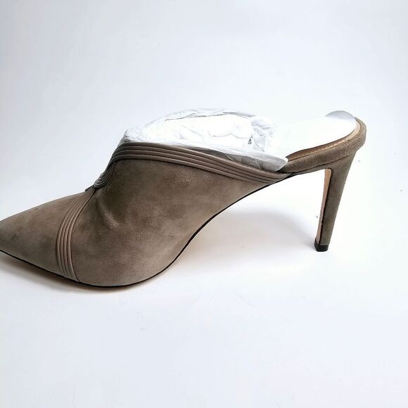 NEW Rachel Zoe Suede Lianne Taupe Mules Size 9 - Picture 7 of 8